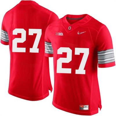 Ohio State Buckeyes Men's Only Number #27 Red Authentic Nike Diamond Quest College NCAA Stitched Football Jersey DA19N74QD